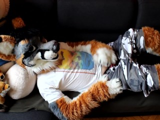 Relaxing on the couch